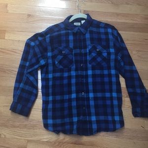 Boys L.L. Bean blue flannel - kids XL